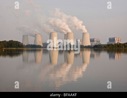 Braunkohlekraftwerk Jaenschwalde della Vattenfall Europe AG Foto Stock