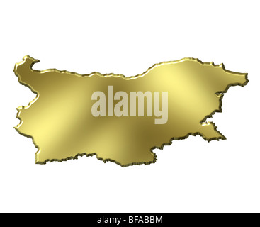 La Bulgaria 3d golden mappa Foto Stock