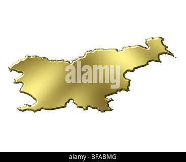 La Slovenia 3d golden mappa Foto Stock