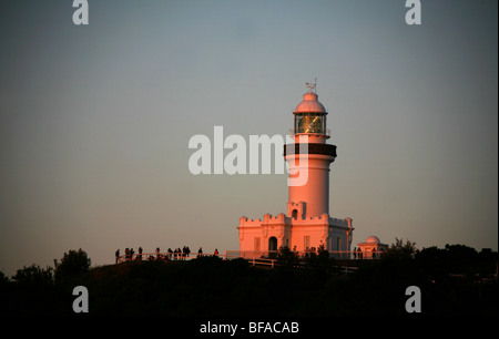 Settembre tramonto al Faro di Byron Foto Stock