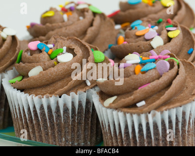 Yummy tortini di cioccolato con un pizzico. Foto Stock