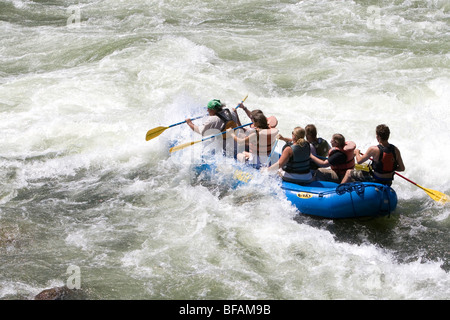 Whitewater Rafting il principale fiume Payette in a sudovest Idaho, Stati Uniti d'America. Foto Stock