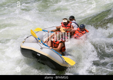 Whitewater Rafting il principale fiume Payette in a sudovest Idaho, Stati Uniti d'America. Foto Stock