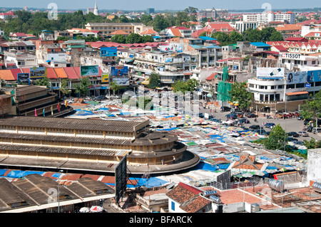 Il mercato centrale di Phnom Penh, Cambogia Foto Stock