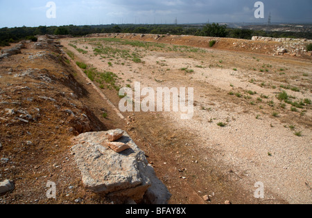 Antico ippodromo di circo anfiteatro romano di kourion sito archeologico repubblica di Cipro in Europa Foto Stock