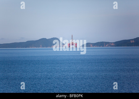 Olio della piattaforma di perforazione in Trinidad Foto Stock