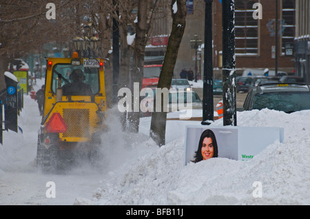 Strada di essere puliti a Montreal in Canada Foto Stock