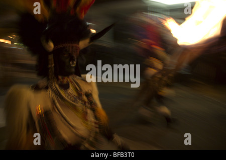 Lewes notte dei falò celebrazioni Foto Stock