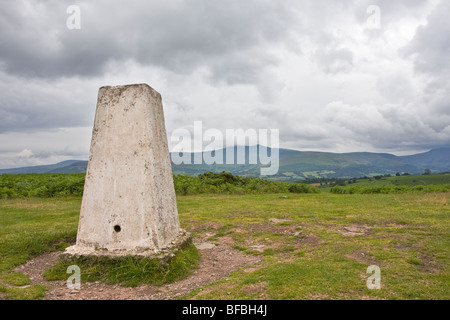 Vista da Twyn y Gaer Iron Age Fort, Parco Nazionale di Brecon Beacons Foto Stock