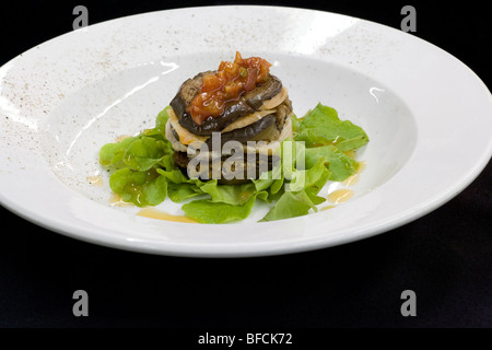 Gourmet di funghi champignon antipasto - Hemingways Resort - Watamu, Kenya Foto Stock