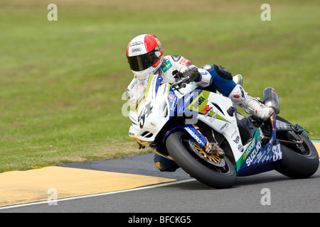 Michael Rutter - Team Worx Crescent Suzuki GSX-R1000 K9 - British Superbike 2009 - Knockhill, Scozia Foto Stock