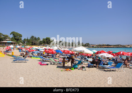 Spiaggia di Nissi, Ayia Napa, Famagusta District, la Repubblica di Cipro Foto Stock