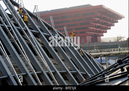 Sito in costruzione del World Expo 2010 a Shanghai in Cina.15-ott-2009 Foto Stock