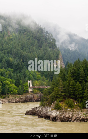 Alexandra ponte sopra il fiume Fraser vicino alla città di speranza in British Columbia, Canada Foto Stock