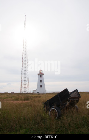 Case di luce lungo il Canada la linea costiera Foto Stock