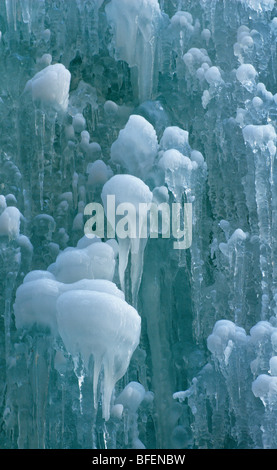 Formazioni di ghiaccio, Canyon Maligne, Jasper National Park, Alberta, Canada Foto Stock