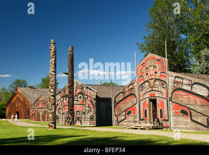 Ksan Villaggio Storico e Museo, Hazelton, British Columbia, Canada Foto Stock