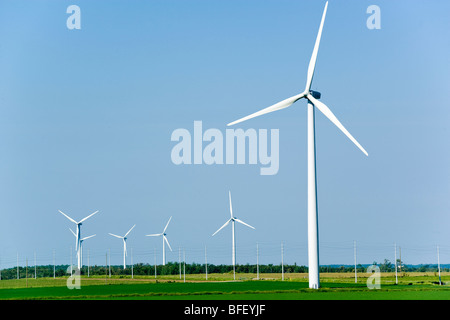 Le turbine eoliche, Shellburne, Ontario, Canada, energia eolica, energia alternativa Foto Stock