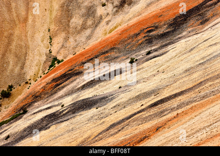 Paesaggio vulcanico nella Rainbow montagne di Tweedsmuir Park della Columbia britannica in Canada Foto Stock