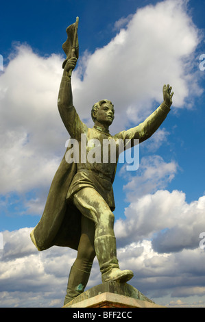 Capitano Steinmetz monumet statua - Memento Sculpture Park ( Szobaopark ) Budapest, Ungheria Foto Stock