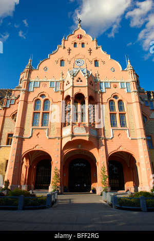 Art Nouveau (Sezession) Municipio progettato da Lechner d n con piastrelle Zolnay, Ungheria Kecskem t Foto Stock