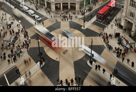 Il nuovo Oxford Circus attraversamento pedonale. Foto Stock