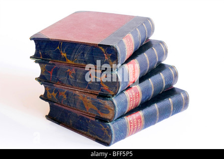 Pila di libri antichi Foto Stock