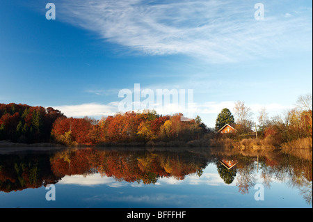 Moorsee bei Widdersberg, Herrsching am Ammersee, Oberbayern, Deutschland Foto Stock