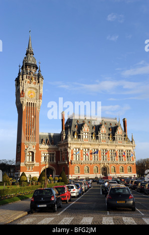 Calais Hotel de Ville in Calais Francia settentrionale Foto Stock