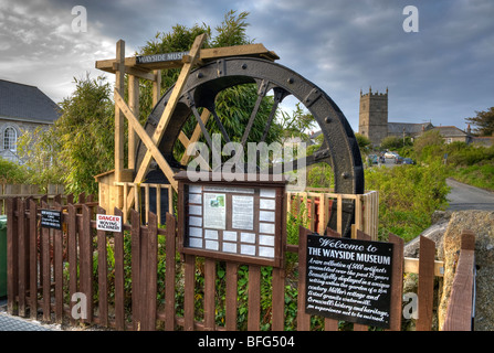 Sul ciglio della strada Museum a Zennor in Cornovaglia,Inghilterra,'Gran Bretagna','Regno Unito",GB,UK,UE Foto Stock