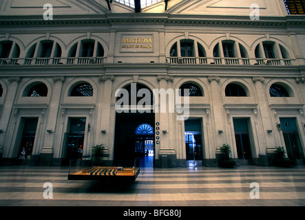 Corridoio, reception, franca stazione ferroviaria, la stazione ferroviaria, la stazione ferroviaria, la ferrovia, progettato da pedro muguruza, Barcellona, provincia di Barcellona, Spagna, Europa Foto Stock