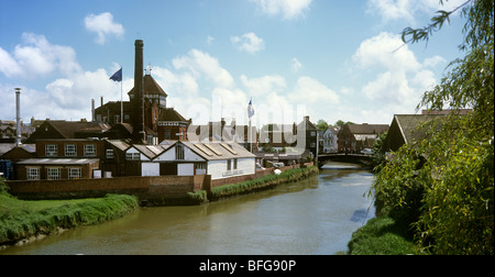 Regno Unito, Inghilterra, East Sussex, Lewes, Harvey's Brewery sulle rive del fiume Ouse Foto Stock