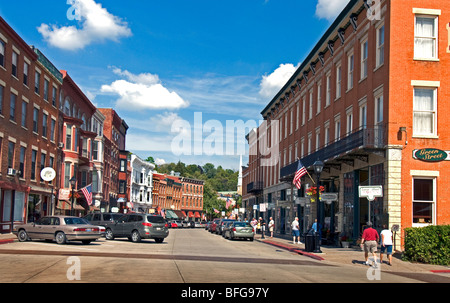 Storica Casa di DeSoto Hotel nel centro cittadino di Galena, Illinois Foto Stock