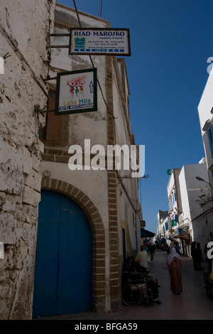 Scena di strada a Essaouira, un settimo secolo cittadina sulla costa atlantica del Marocco Foto Stock