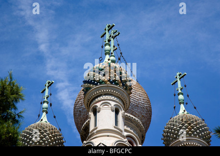 San Basilio chiesa ortodossa russa, Sanremo, Liguria, Italia Foto Stock