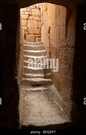 Dromos scalinata nel sepolcro 3 delle tombe dei re sito patrimonio mondiale paphos repubblica di Cipro in Europa Foto Stock