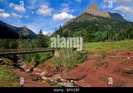 Il Red Rock Canyon Loop Trail, Waterton National Park, Alberta, Canada Foto Stock