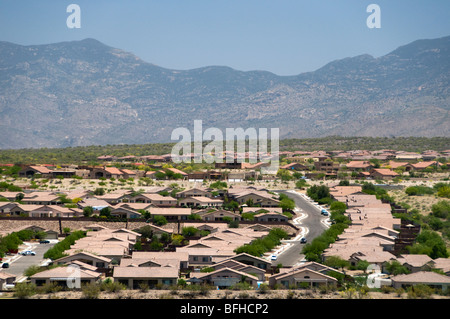 Bordo del sobborgo della città nel Nuovo Messico Foto Stock