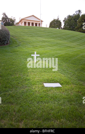 Stati Uniti il senatore Ted Kennedy grave, il Cimitero Nazionale di Arlington, Washington DC, Stati Uniti d'America Foto Stock