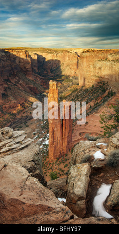 Spyder Rock, Canyon De Chelly, Arizona, Stati Uniti d'America Foto Stock