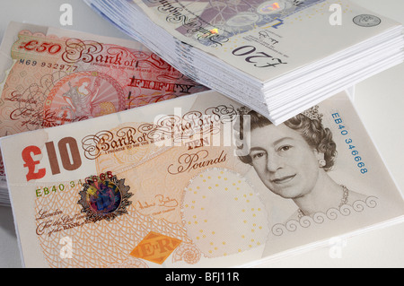 British carta moneta Foto Stock