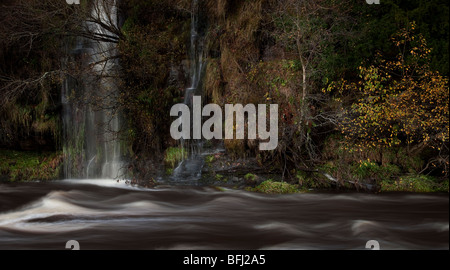 Cascata Fiume Swale, Swaledale superiore, nello Yorkshire, Regno Unito Foto Stock