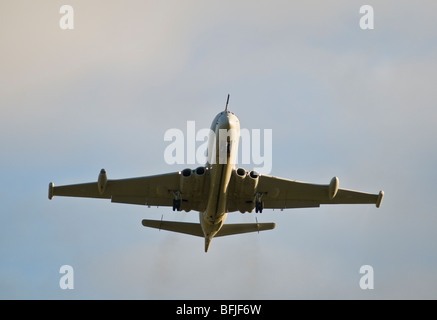 HS Nimrod MR2 di RAF signor ala Kinloss Air Base Morayshire Scotland SCO 5540 Foto Stock