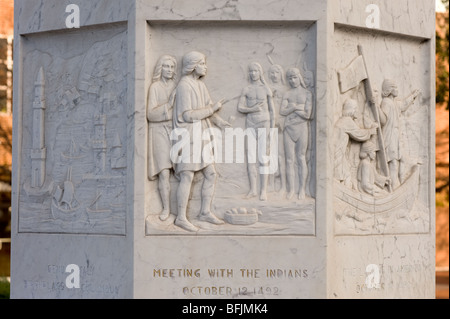 La scultura a Baltimora Christopher Columbus - 1984 - Eastern Avenue liquami stazione di pompaggio Foto Stock