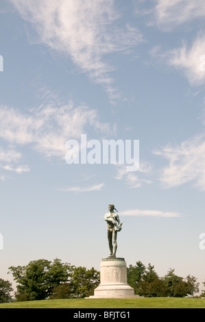 La scultura a Baltimora Francis Scott monumento chiave (Orpheus) da Charles Henry Niehaus - 1922 - Fort McHenry Foto Stock