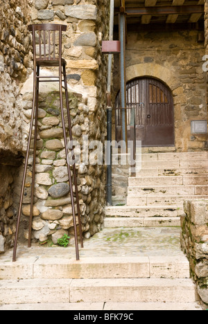 Padrone Abramo Des Castlar street ,quartiere ebraico, Besalu . La Garrotxa . La provincia di Girona.Catalogna.La spagna. Foto Stock