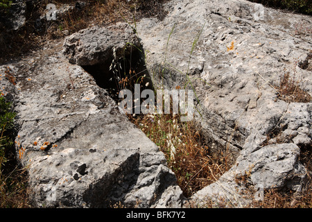 Cimitero miceneo di Kampi, Zante, Grecia, Grecia Foto Stock