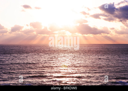 Tramonto, prefettura di Wakayama, Honshu, Giappone Foto Stock