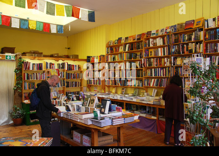 Libreria esoterica a Glastonbury Somerset REGNO UNITO Foto Stock