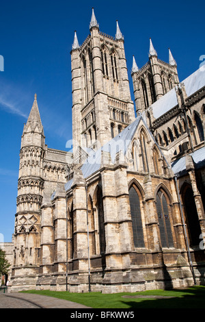 A sud ovest della Cattedrale di Lincoln, Lincoln, Lincolnshire, England, Regno Unito Foto Stock